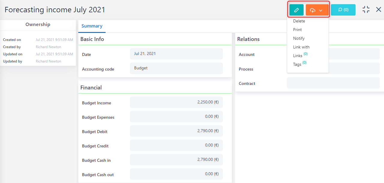 Forecasting | Comidor Platform