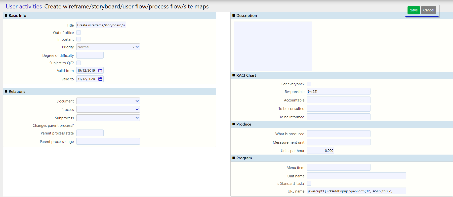 user activities / Comidor Digital Automation Platform