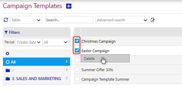 campaign templates | comidor low-code bpm platform