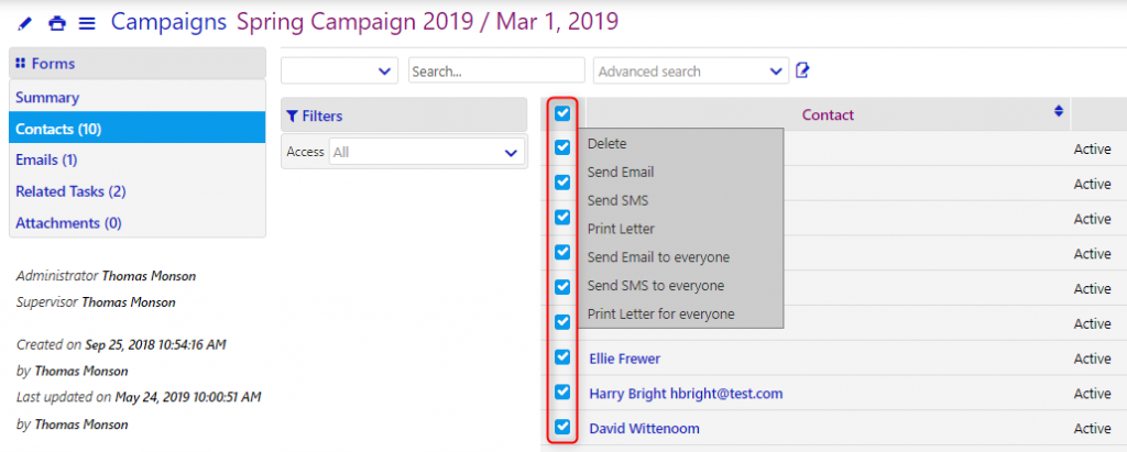 campaign templates | comidor low-code bpm platform