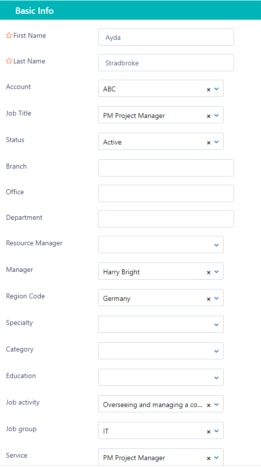 Basic info - Personnel v.6| Comidor Platform