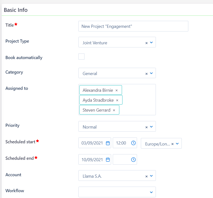 Create project v.6.0 | Comidor Platform