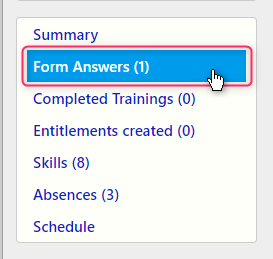 personnel form answers / Comidor Digital Automation Platform