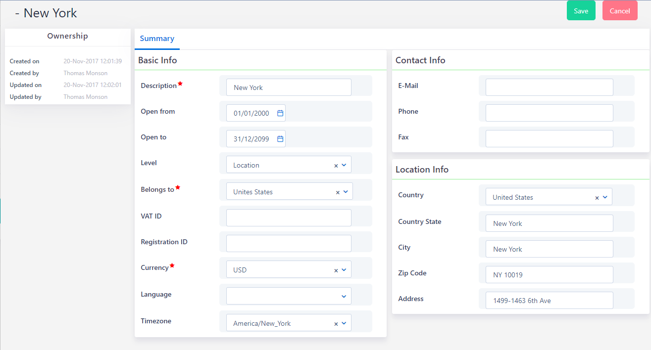 Business Setup Location | Comidor Platform