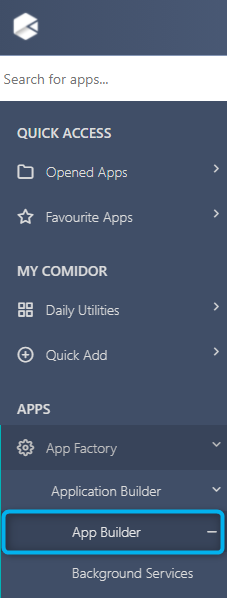 App builder | Comidor Platform