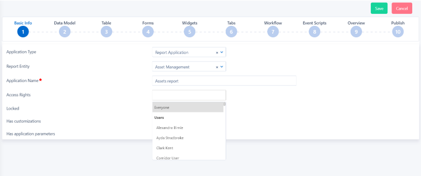 Report App builder | Comidor Platform