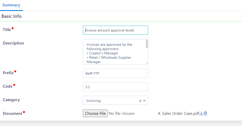 manage workflow controls | Comidor Platform