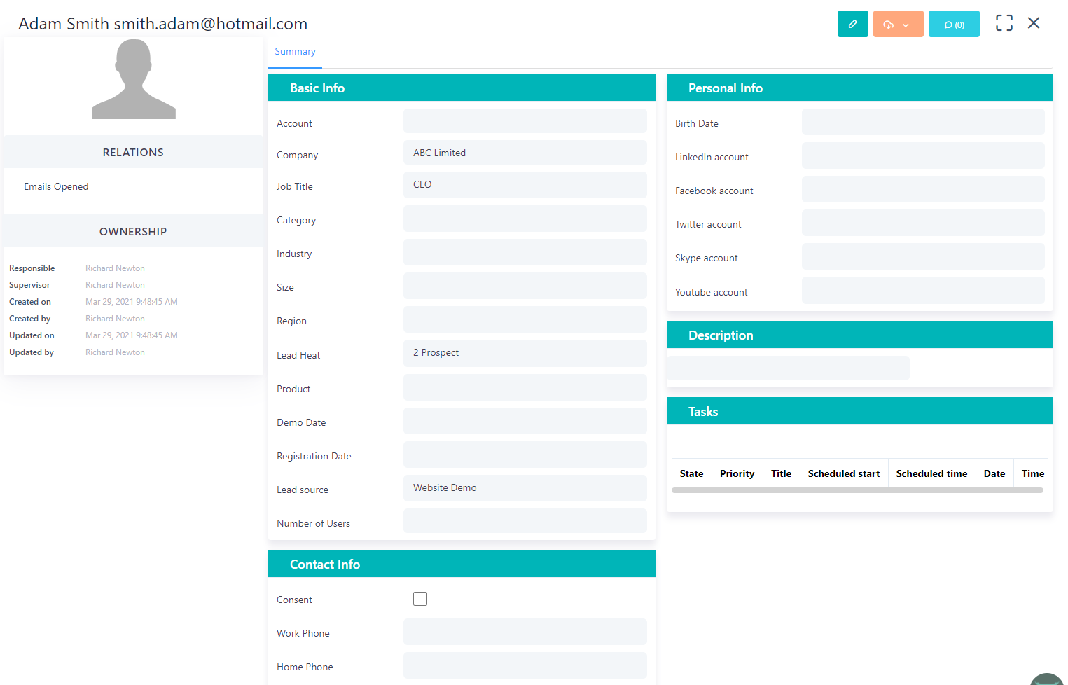 view lead v.6| Comidor Platform