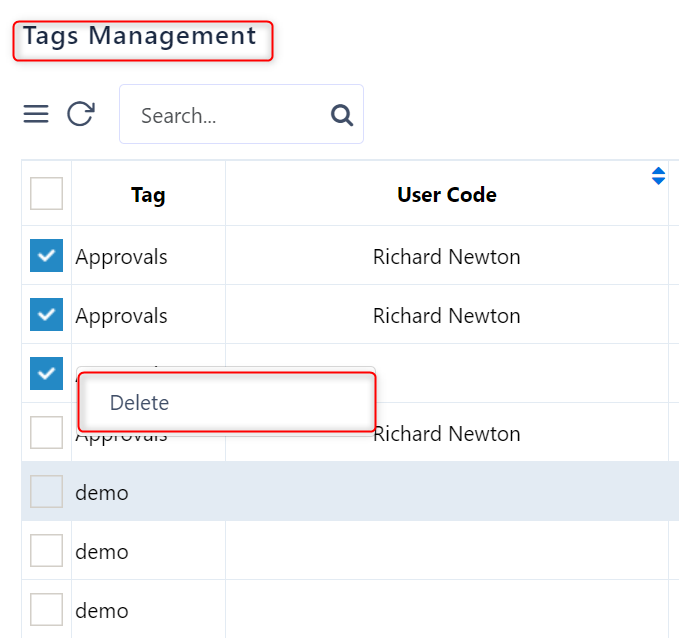 delete tags v.6| Comidor Platform