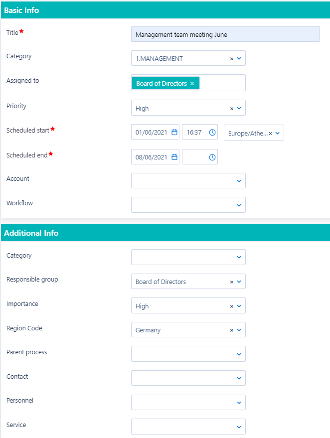 Processes | Comidor Platform