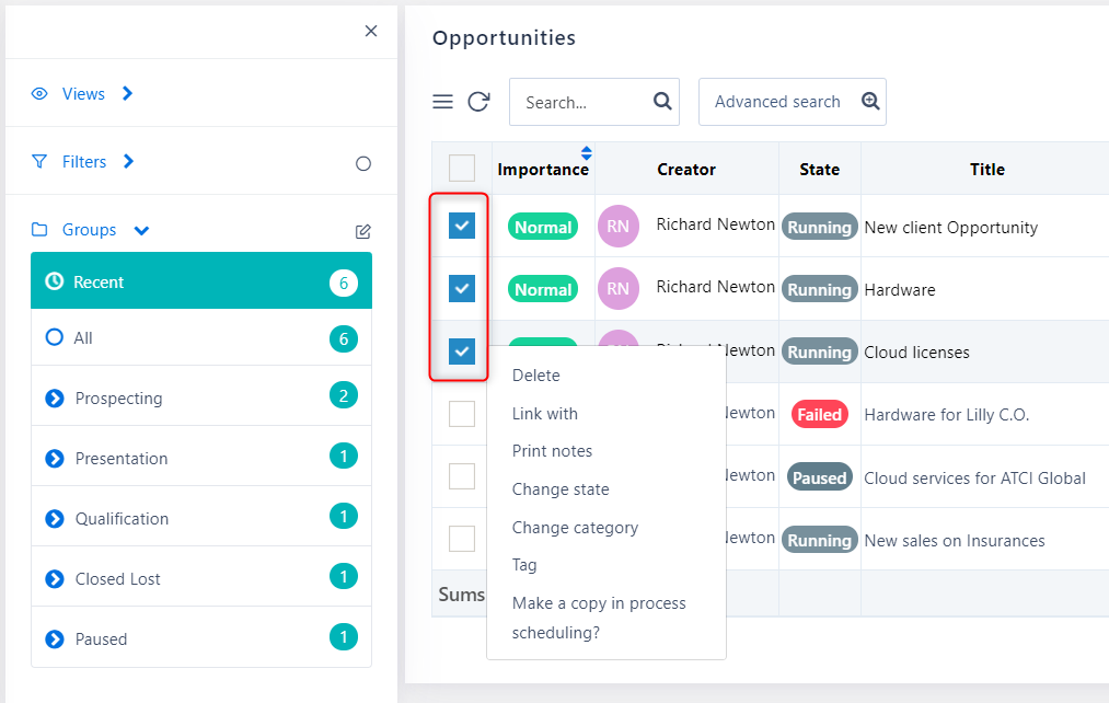 Opportunities | Comidor Platform