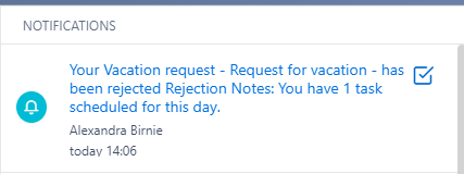 Rejection - notification v.6| Comidor Platform
