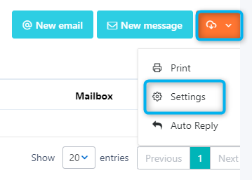 Email settings v.6| Comidor Platform