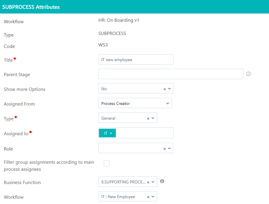 Workflow Subprocess | Comidor Platform