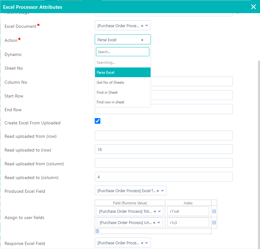 RPA Excel Processor | Comidor Platform