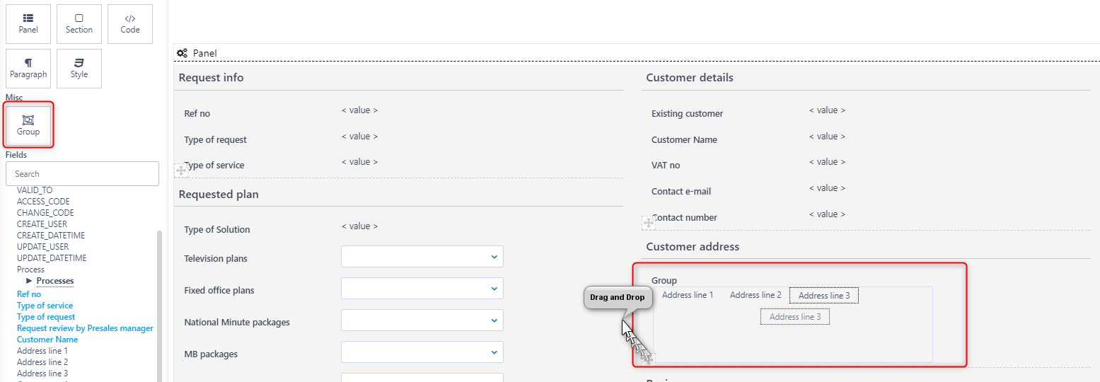 User Forms | Comidor Platform