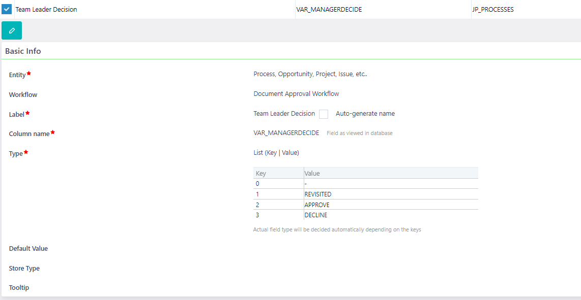 User fields | Comidor Platform