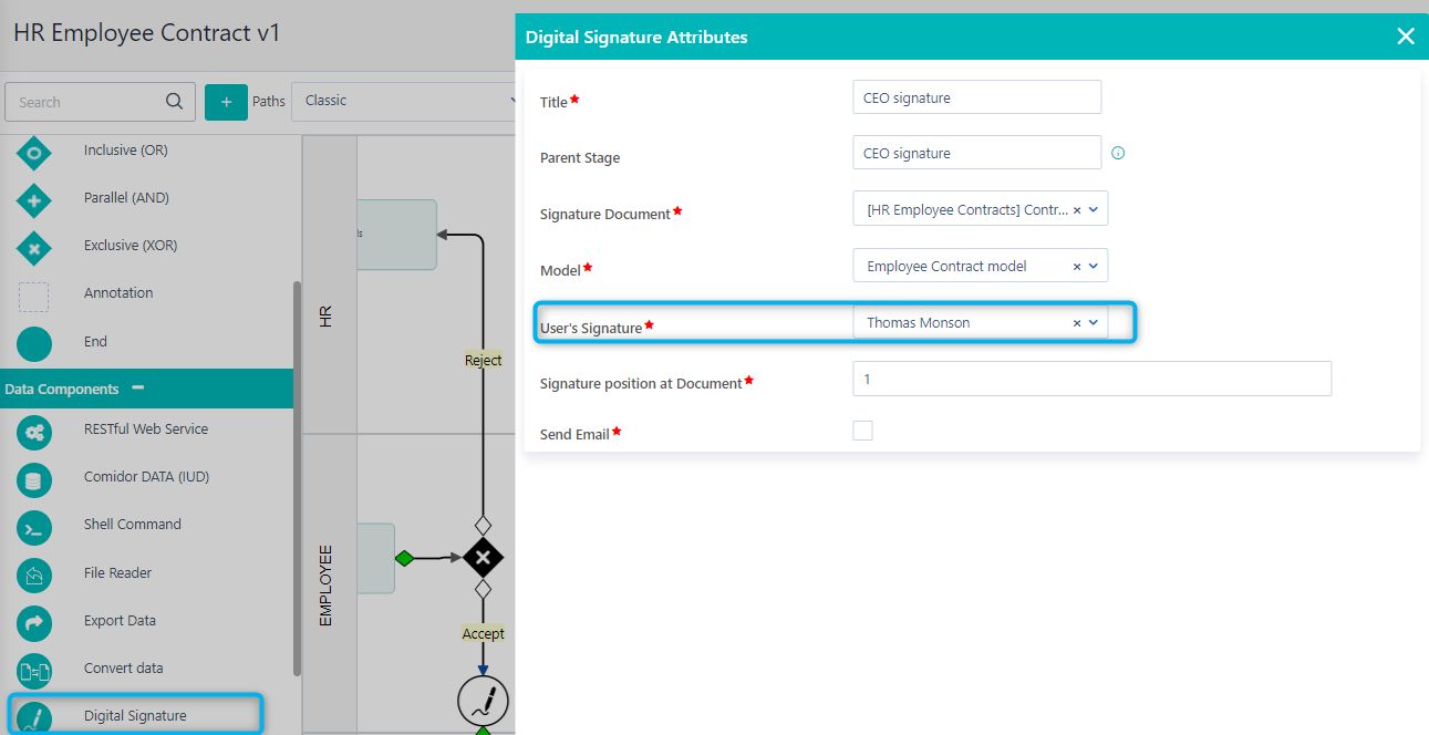 Digital Signature | Comidor Platform