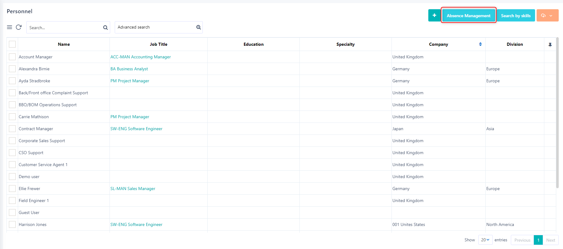 absence management v.6| Comidor Platform