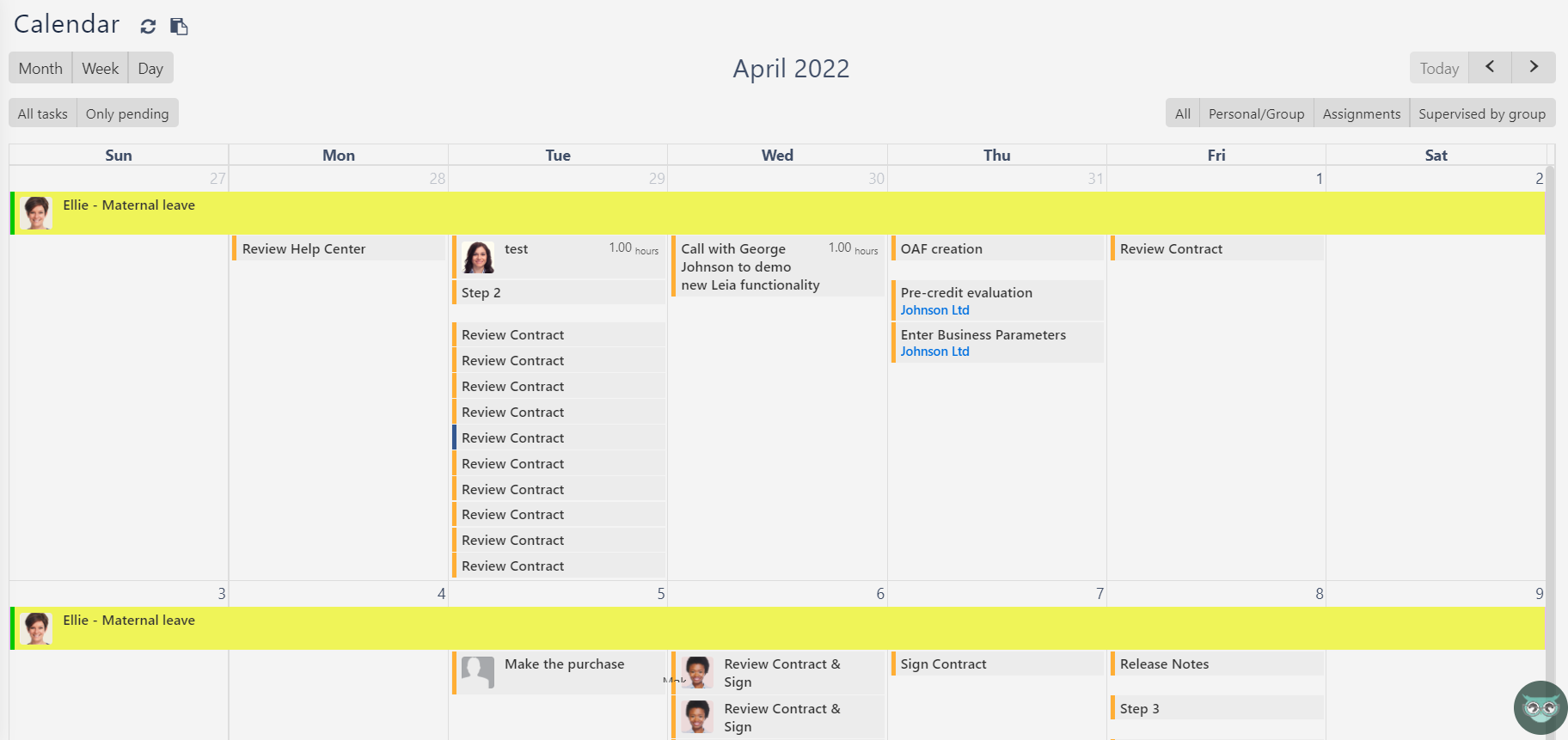 Calendar - Colours v.6.2| Comidor Platform