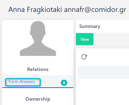 Form answers - Contact v.6.2| Comidor Platform