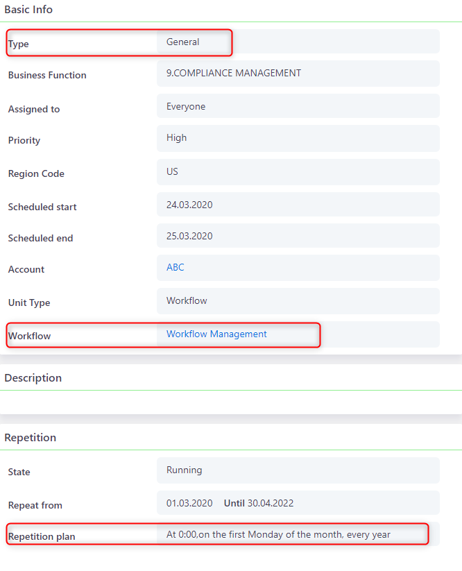 Workflow in a scheduling | Comidor Platform