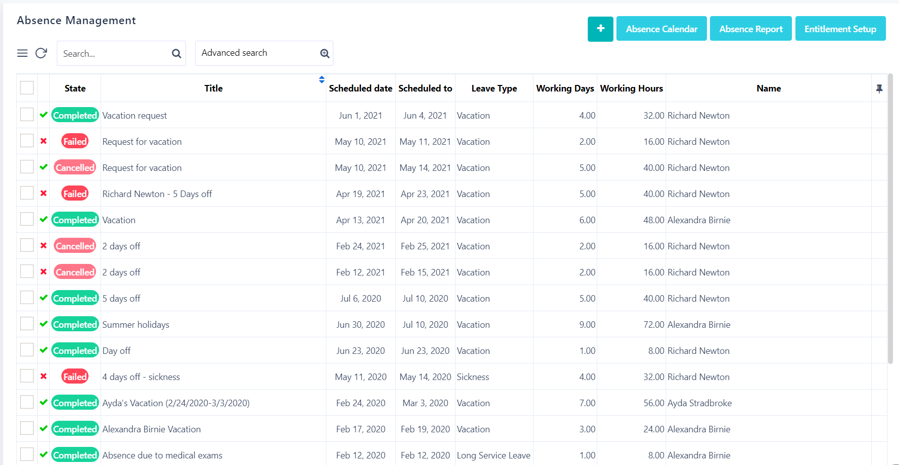 Absence management v.6.0| Comidor Platform