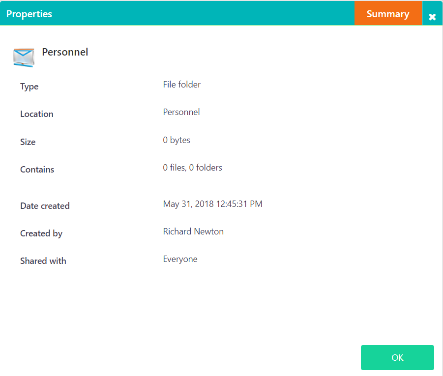 properties - files v.6.2| Comidor Platform