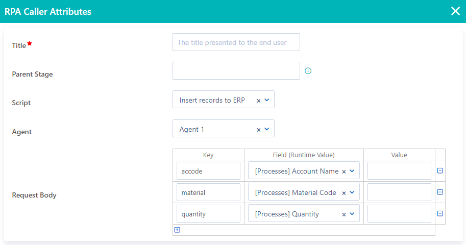 RPA Caller | Comidor Platform