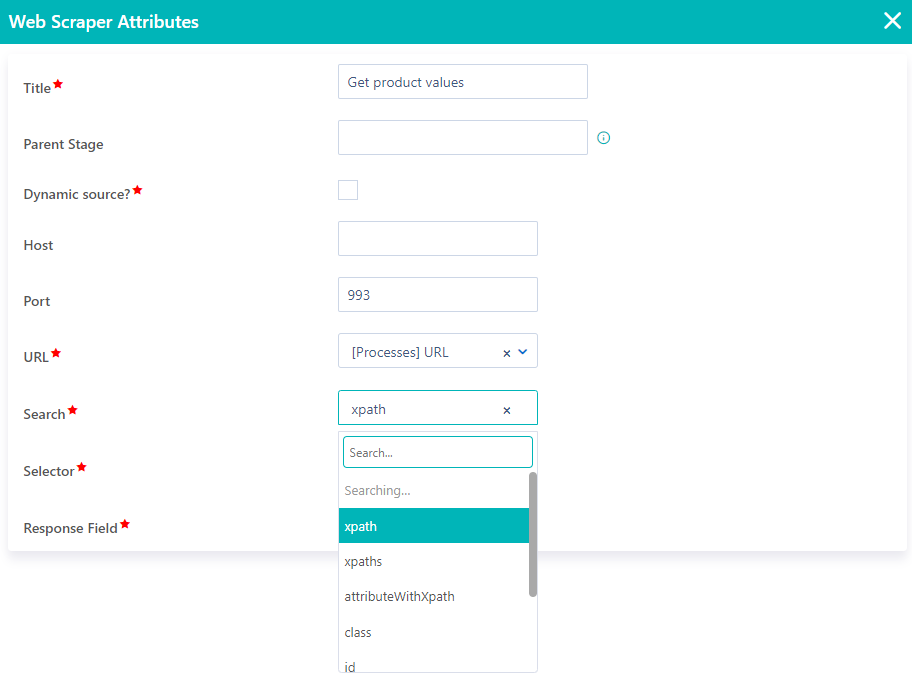 RPA Web scraper | Comidor Platform