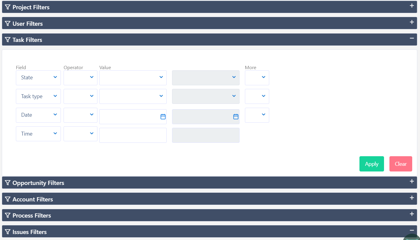 reports tasks | Comidor Platform