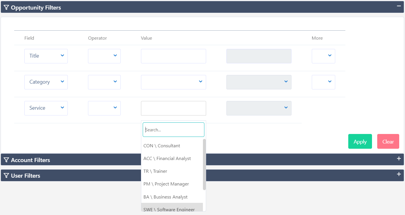 opportunities reports | Comidor Platform