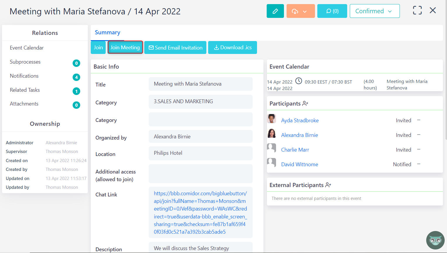 join meeting v.6.2| Comidor Platform