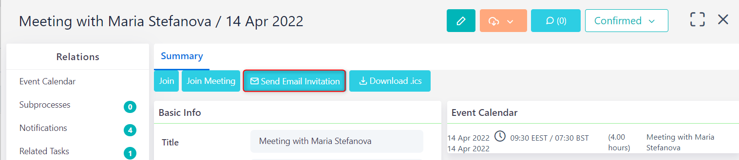 send email invitation v.6.2| Comidor Platform
