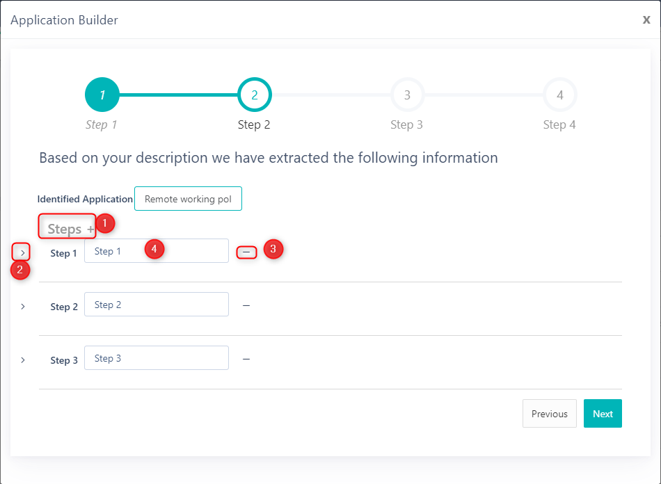 App creation step2 | Comidor Platform