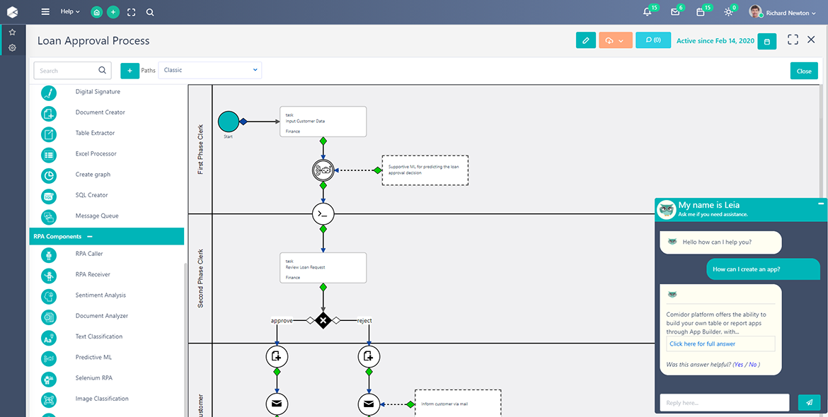 Cognitive Automation | Comidor Platform