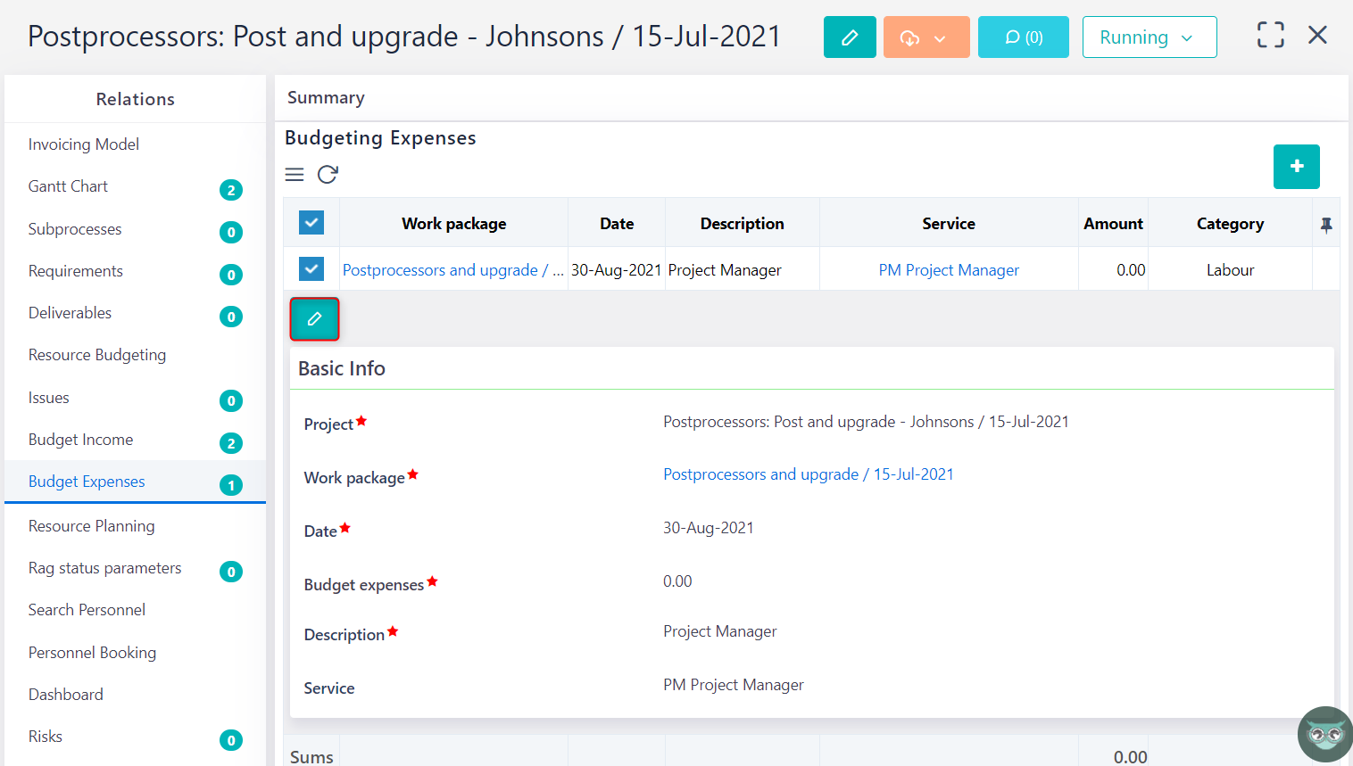 edit budget expense v.6.0 | Comidor Platform