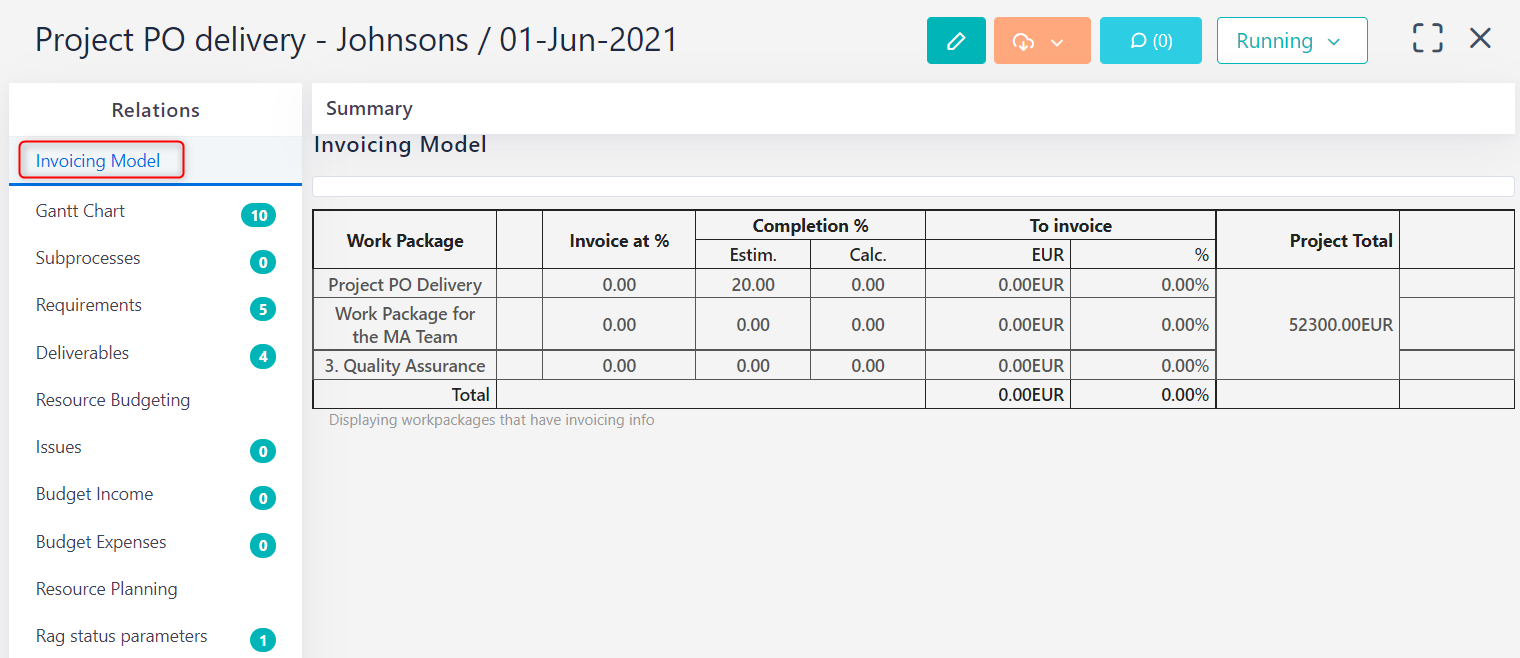invoicing model setup v.6.0 | Comidor Platform