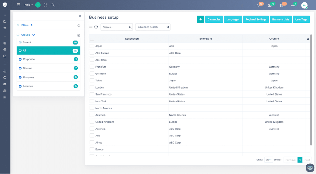 Set up currencies and languages | Comidor