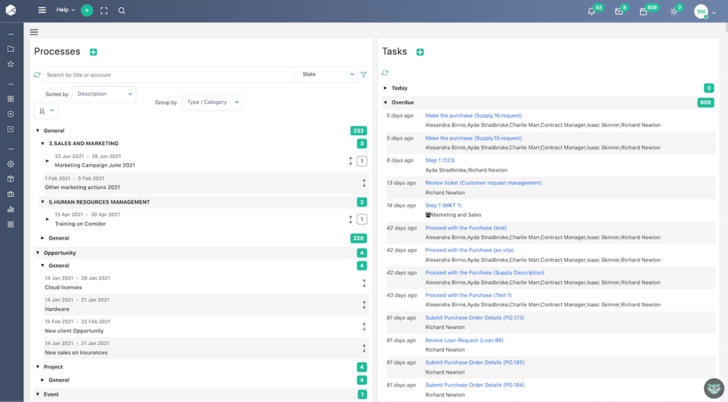 Process map | Comidor Low-Code Platform