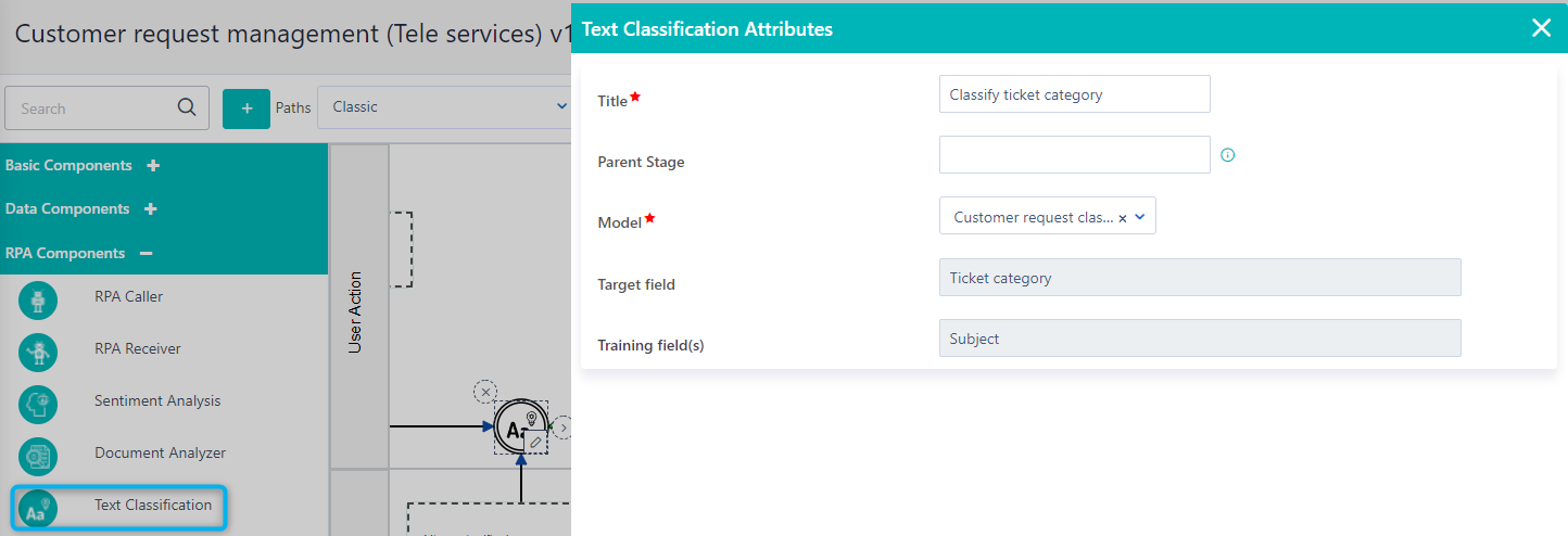 Text Classification | Comidor Platform