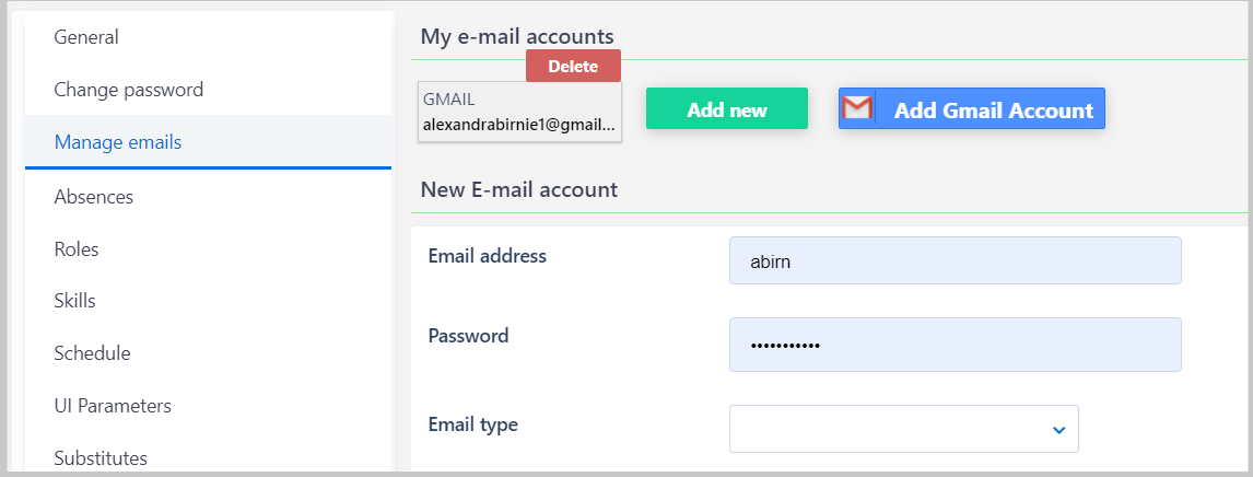 Delete email v.6.2| Comidor Platform