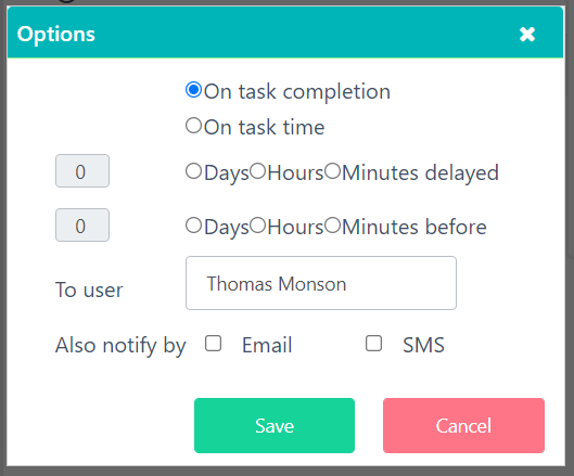 schedule notification - task v.6.2| Comidor Platform