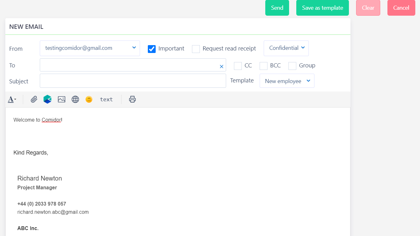 template v.6.2| Comidor Platform