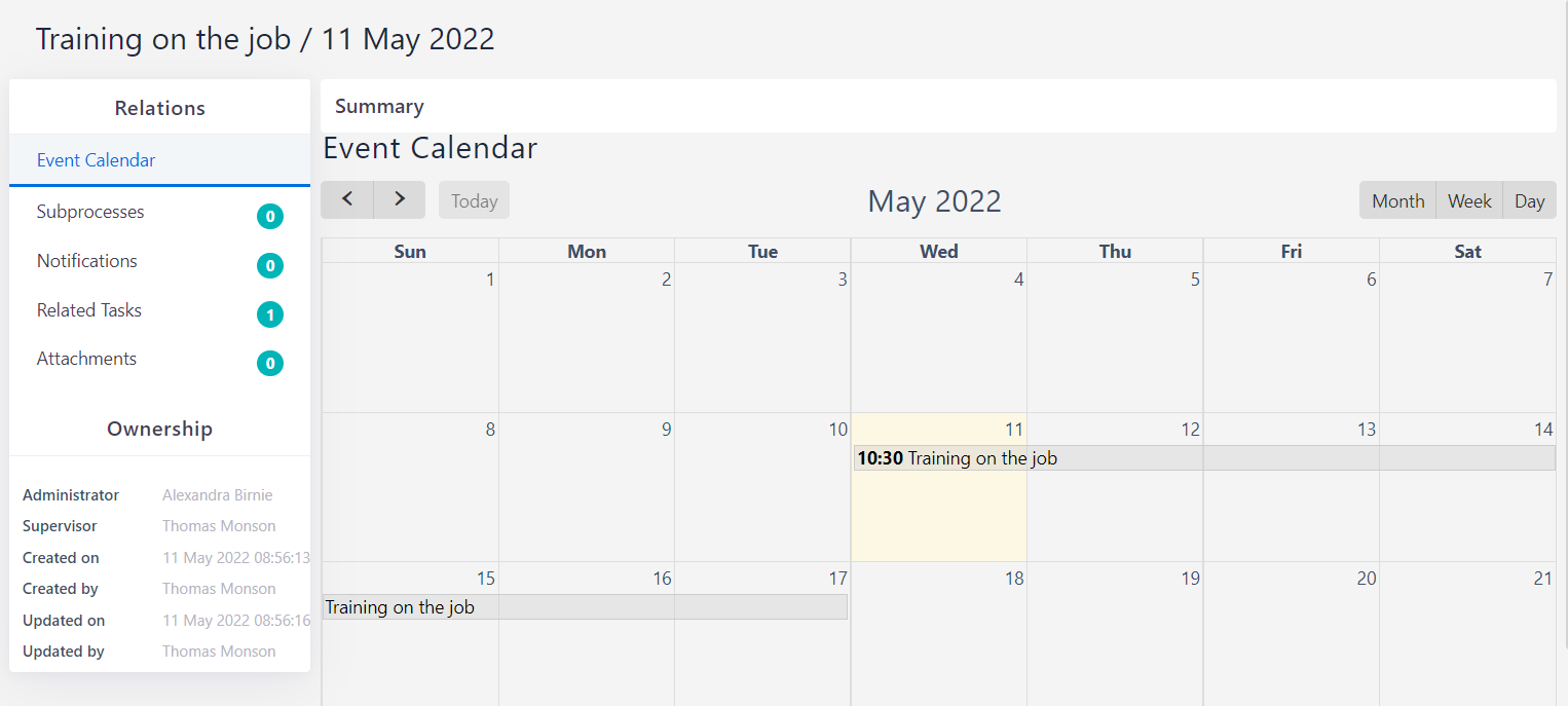 Event calendar v.6.2| Comidor Platform